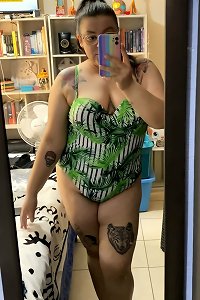 voluptuous bodacious doll pawing her body seductively