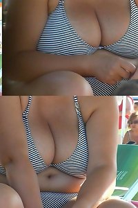 plump lady seductively posing in underwear
