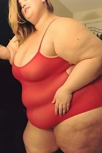 sensuous bbw voluptuously posing in underwear